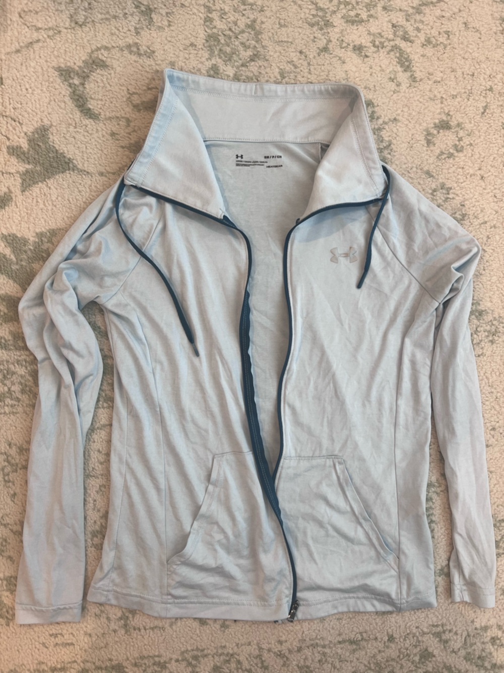 Under Armour Pale Blue Full-Zip Athletic Jacket